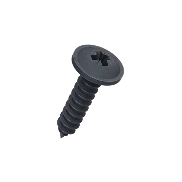 10 X 3/8 self tapping screw black flanged head pozi drive